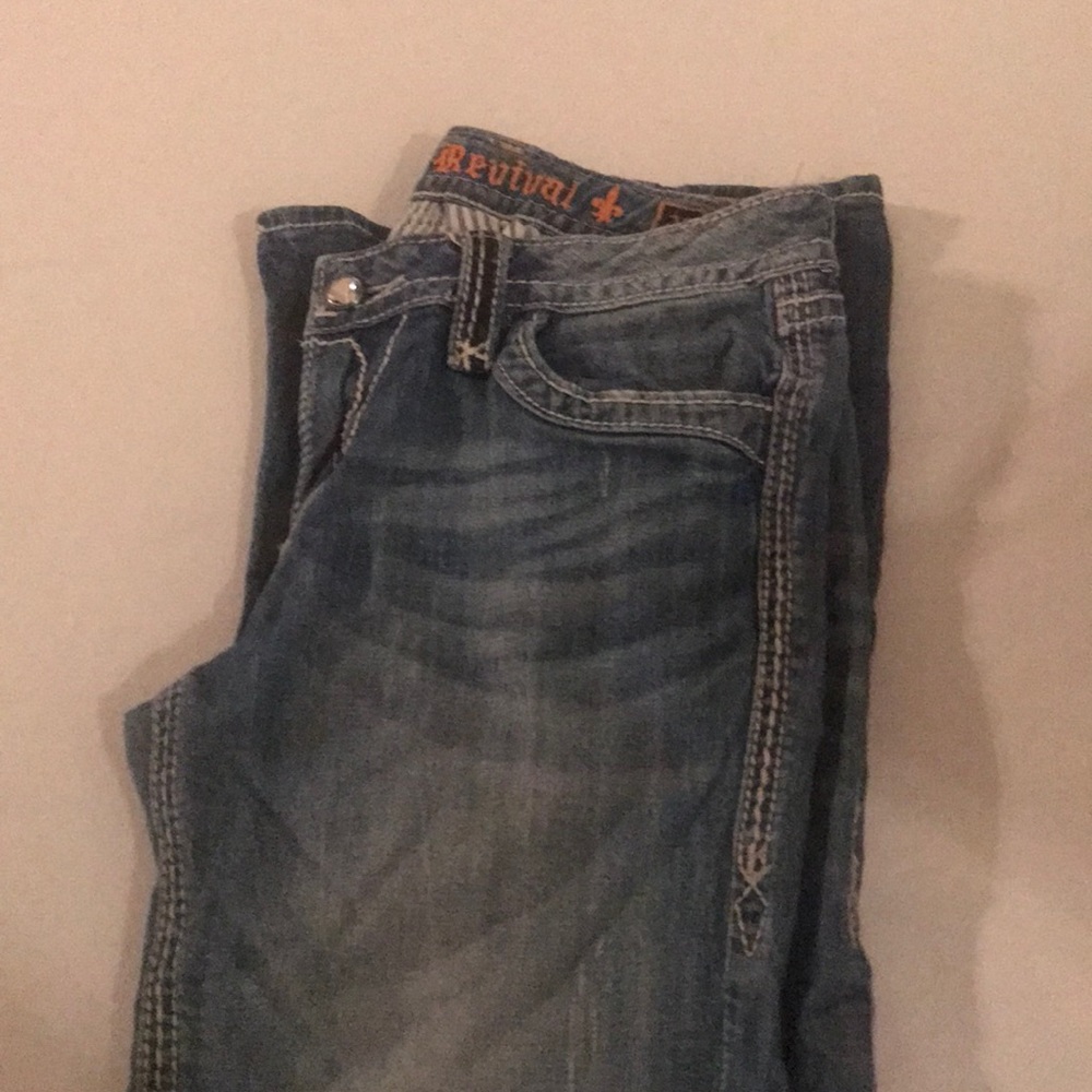 Distressed jeans